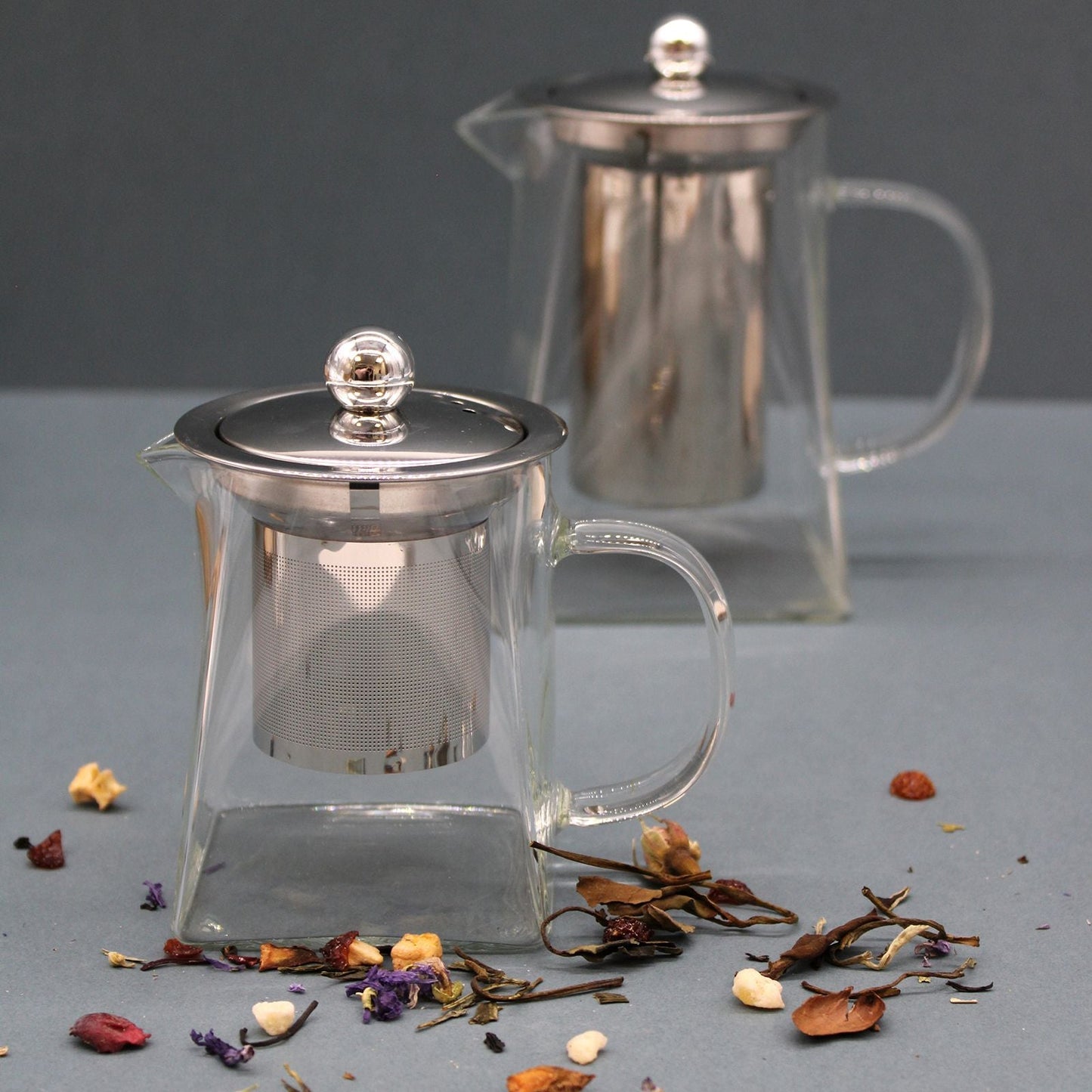 Glass Infuser Teapot - Tower Shape - 750ml - Luna Panther