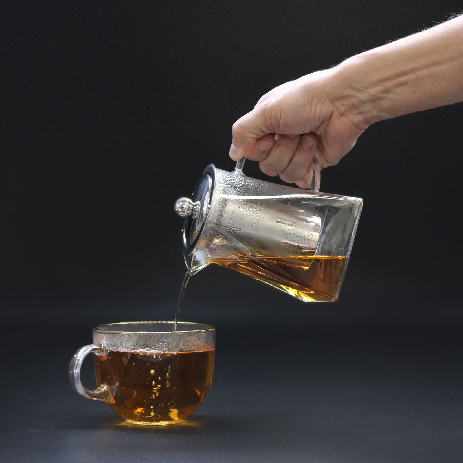 Glass Infuser Teapot - Tower Shape - 780ml - Luna Panther