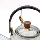 Glass Infuser Teapot - With Steamer System Charcoal - 1000ml - Luna Panther