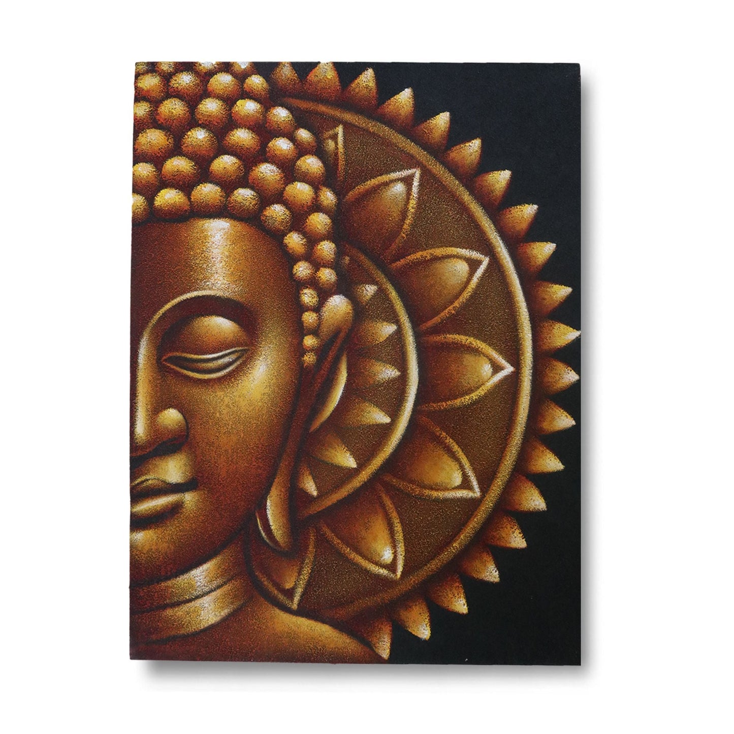 Gold Half Buddha Mandala 60x80cm - Luna Panther