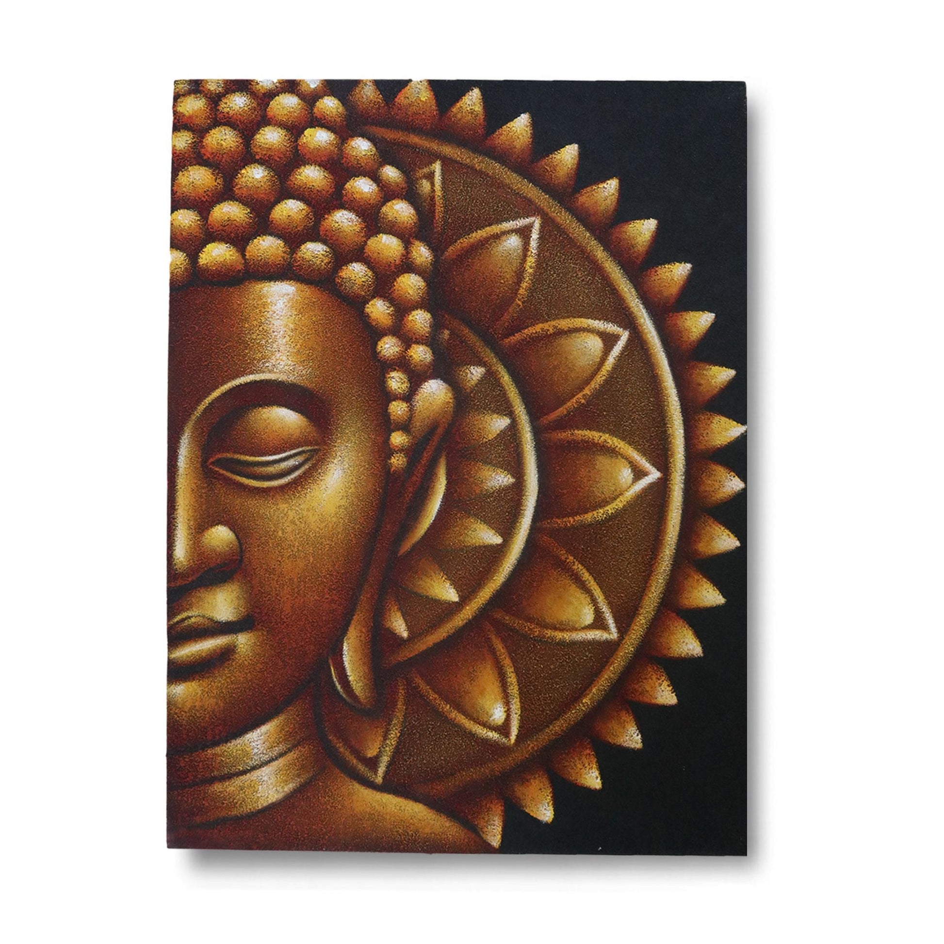 Gold Half Buddha Mandala 60x80cm - Luna Panther