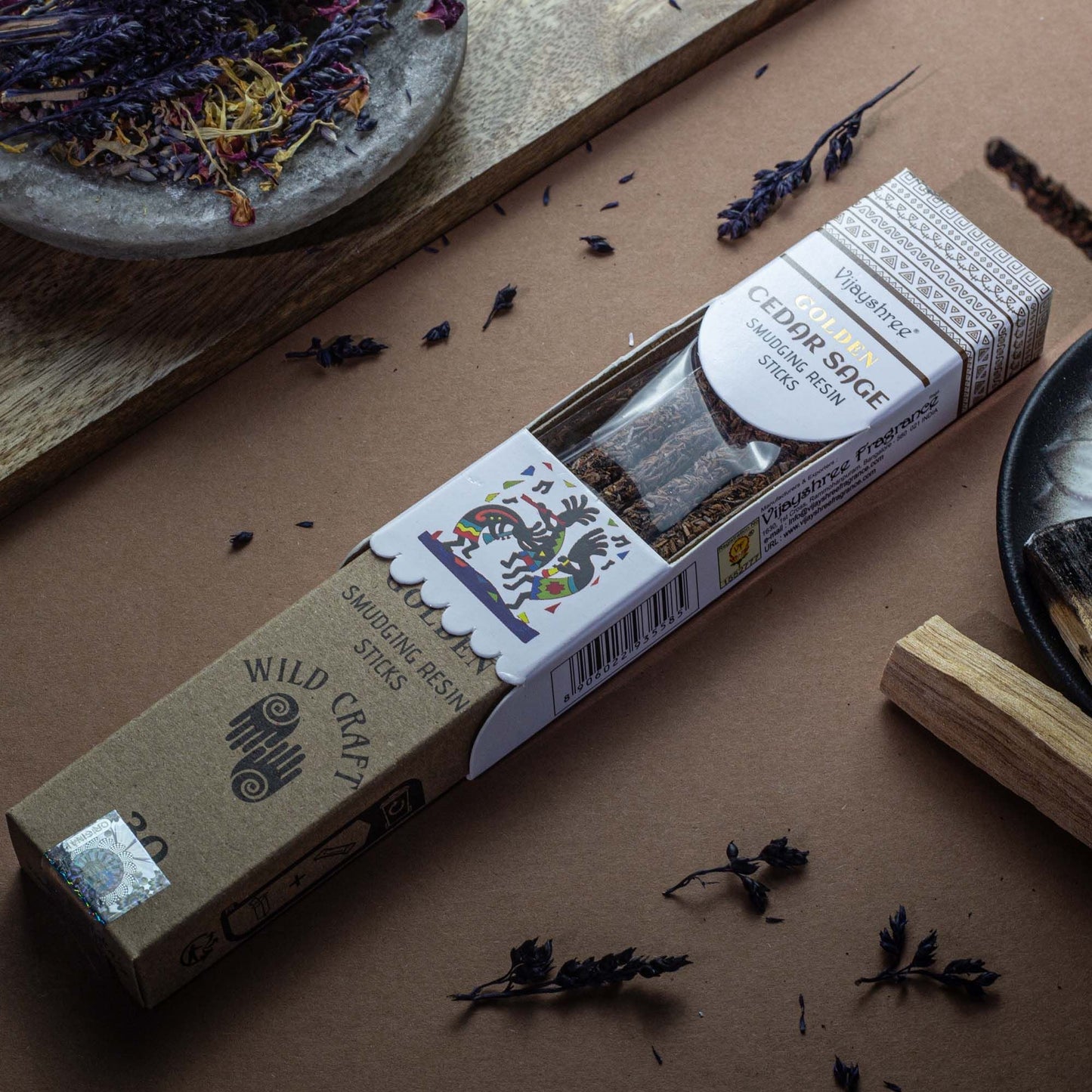 Golden Cedar Sage Smudging Resin Sticks - 30g - Luna Panther