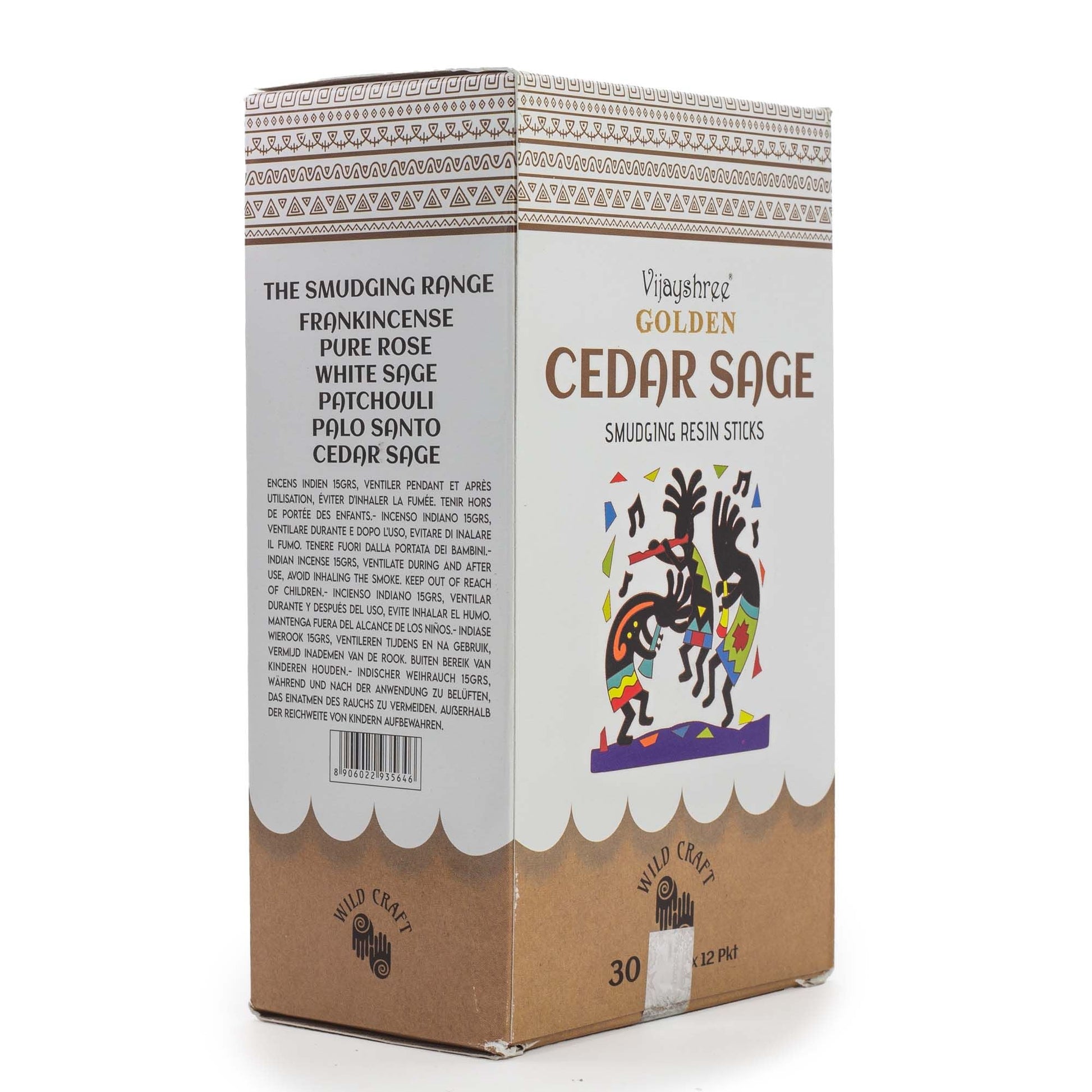 Golden Cedar Sage Smudging Resin Sticks - 30g - Luna Panther