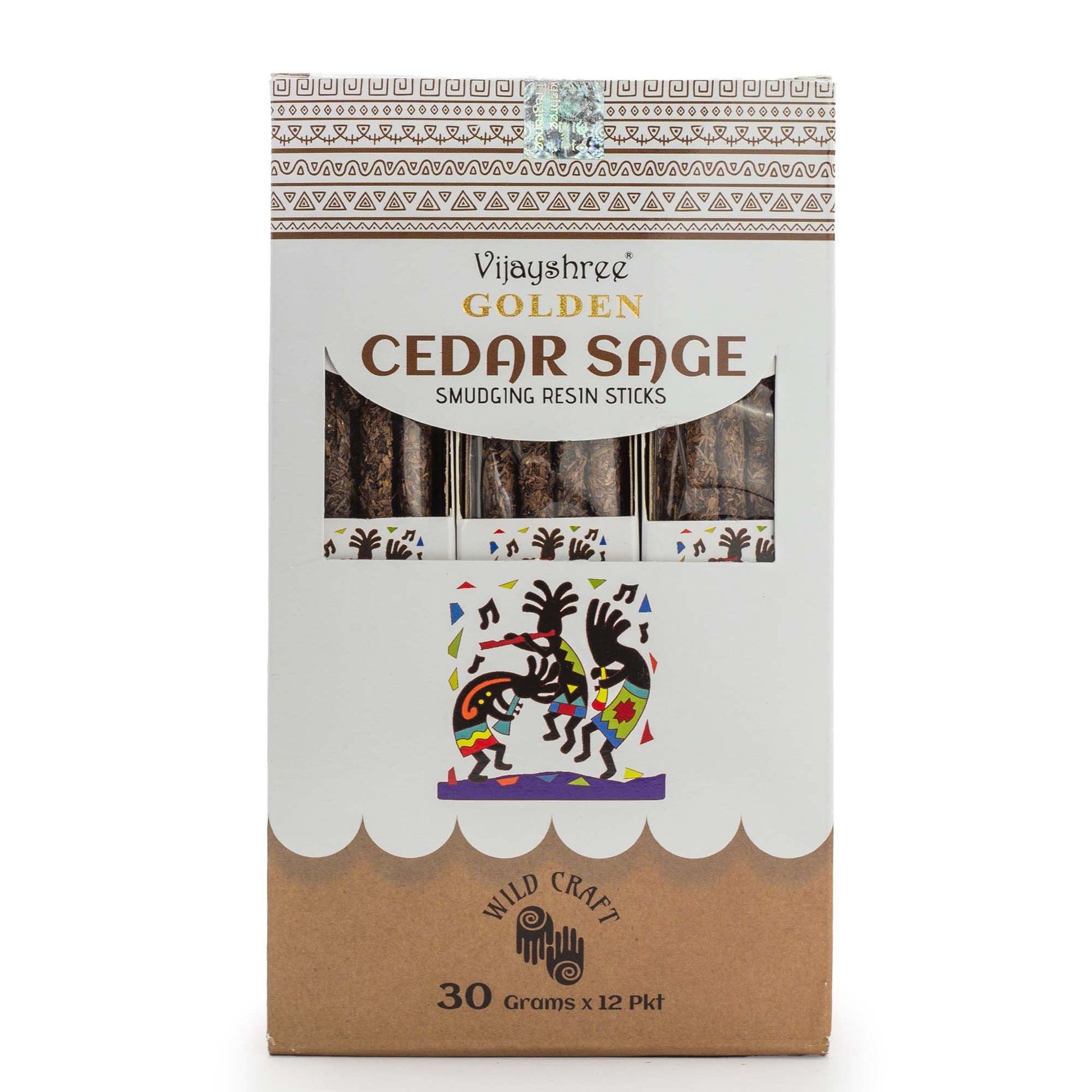 Golden Cedar Sage Smudging Resin Sticks - 30g - Luna Panther