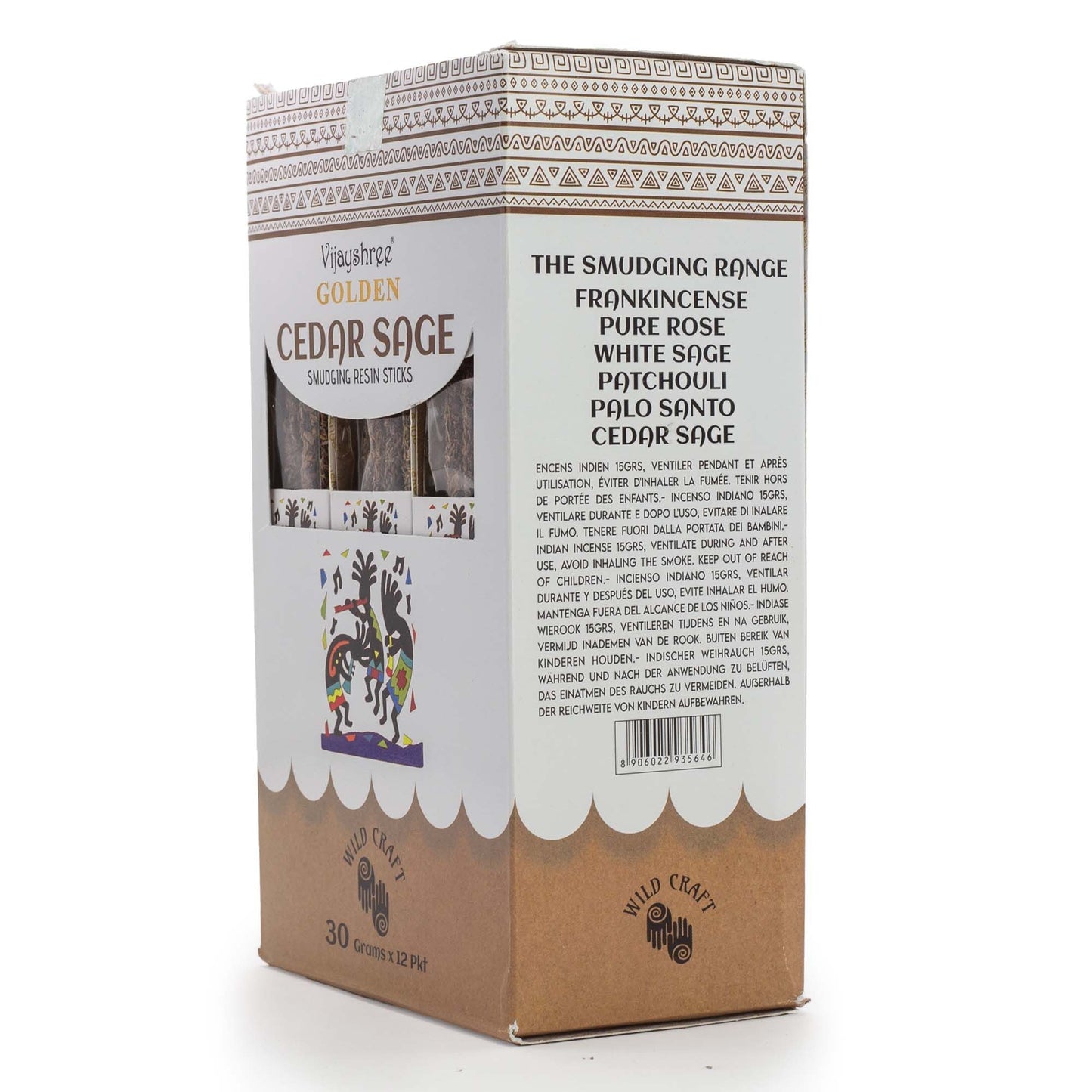 Golden Cedar Sage Smudging Resin Sticks - 30g - Luna Panther