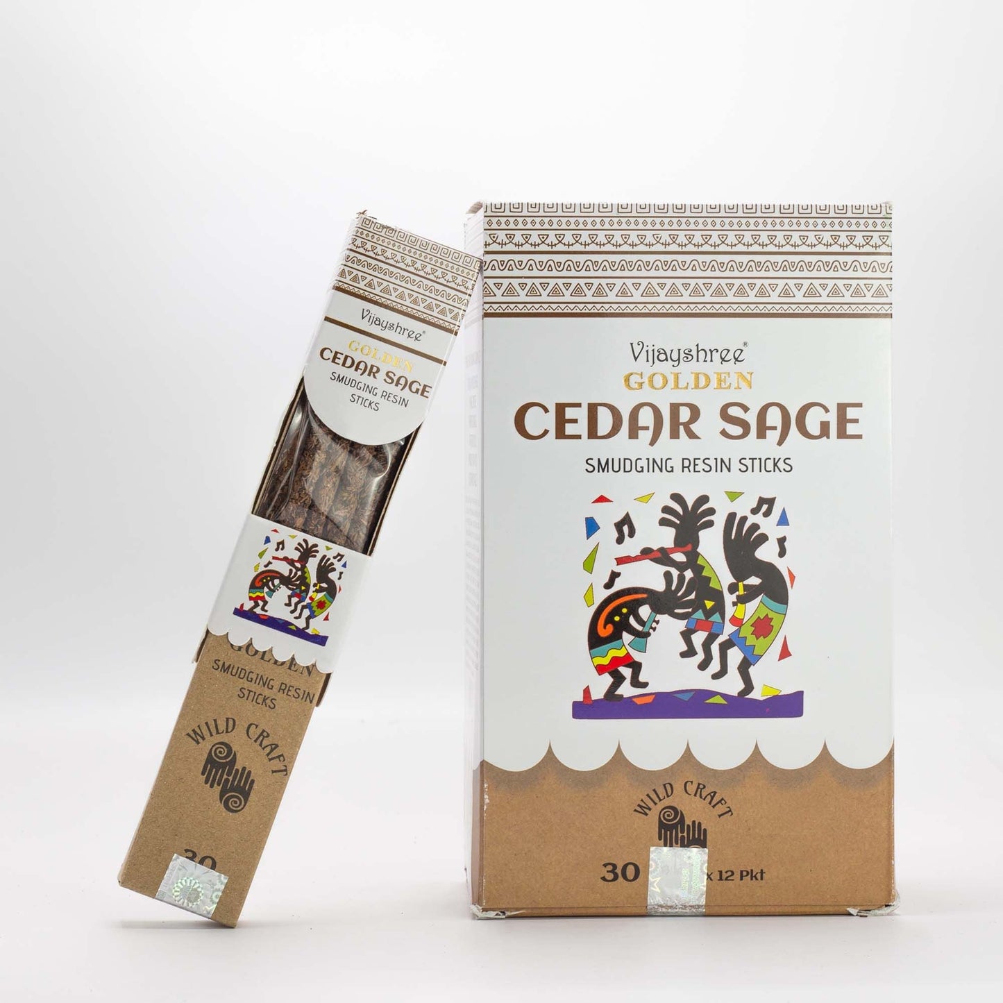 Golden Cedar Sage Smudging Resin Sticks - 30g - Luna Panther