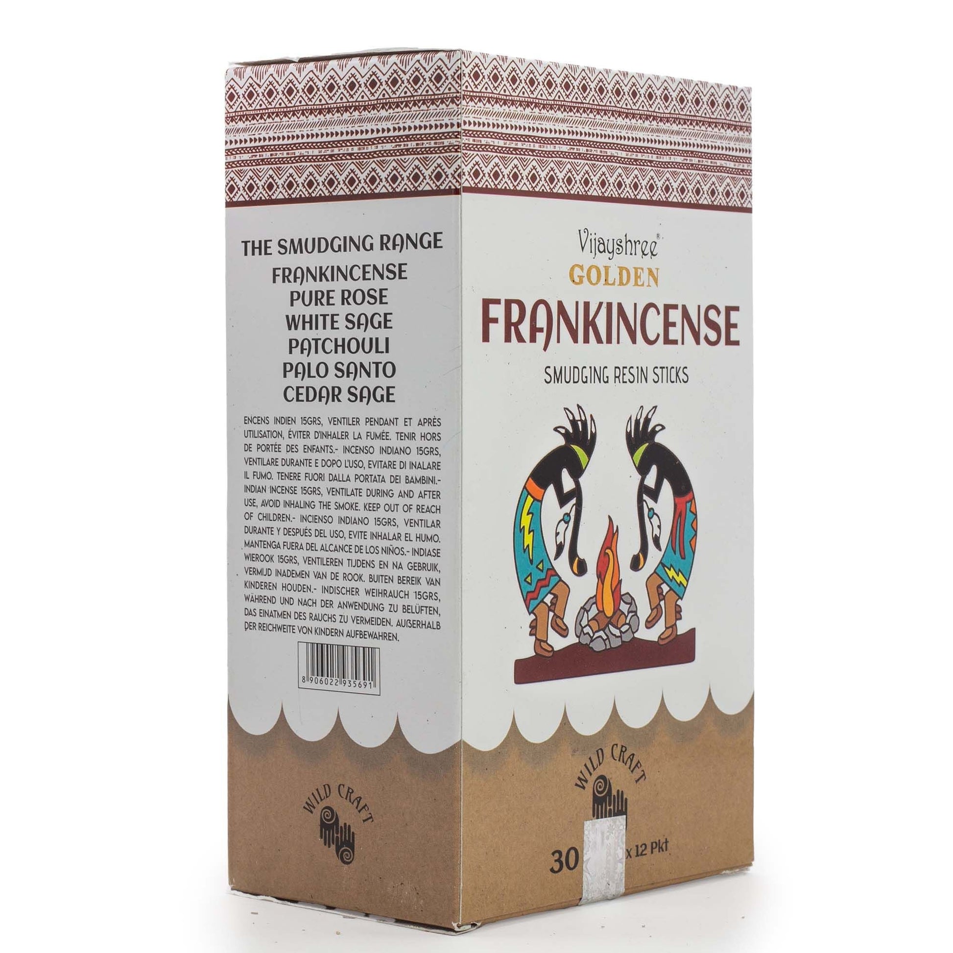 Golden Frankincense Smudging Resin Sticks - 30g - Luna Panther