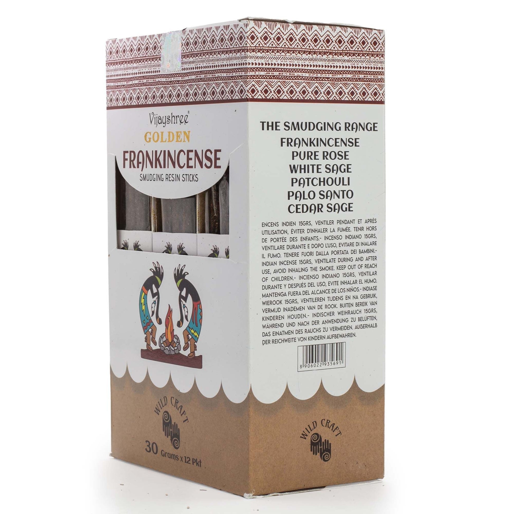 Golden Frankincense Smudging Resin Sticks - 30g - Luna Panther