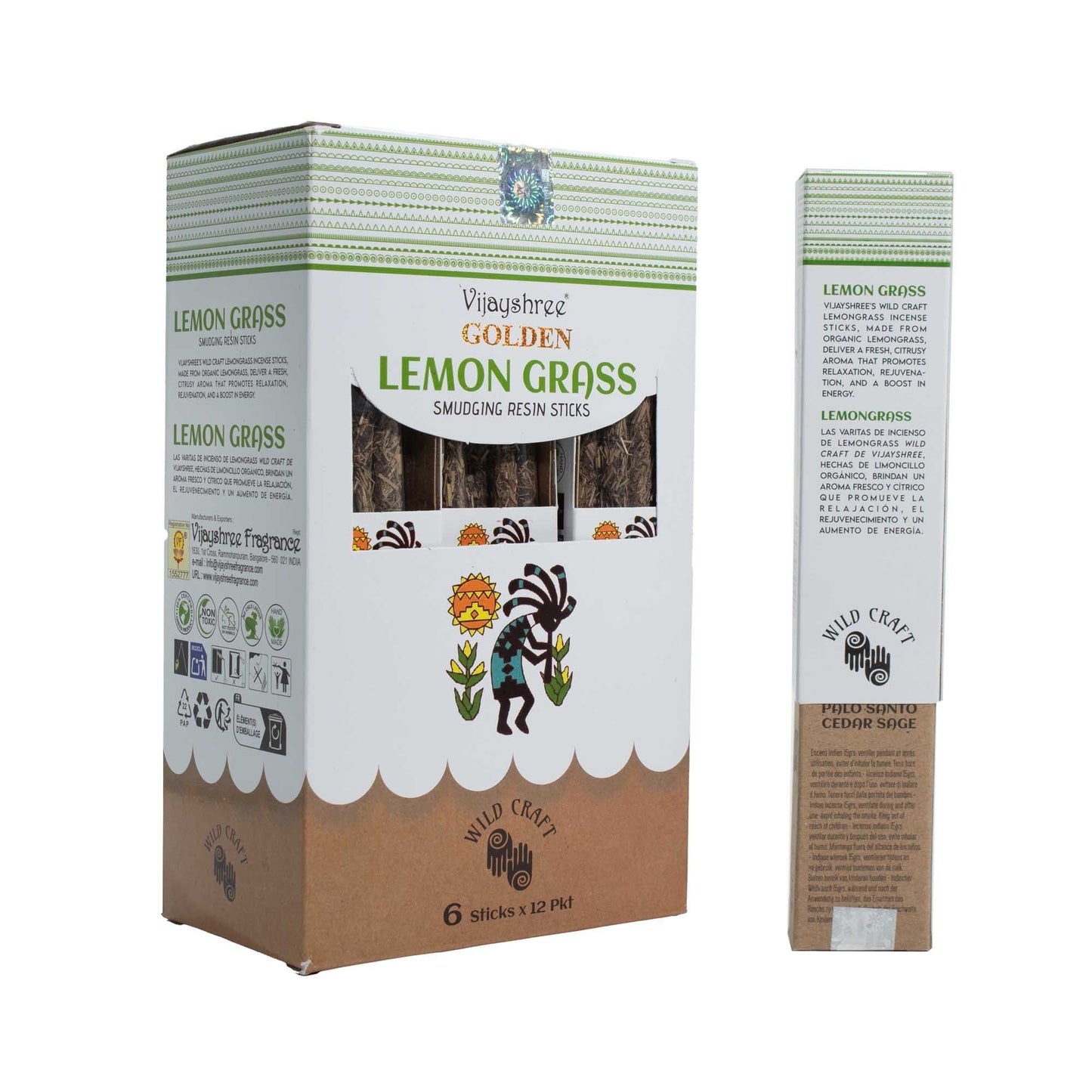 Golden Lemongrass Smudging Resin Sticks - 30g - Luna Panther