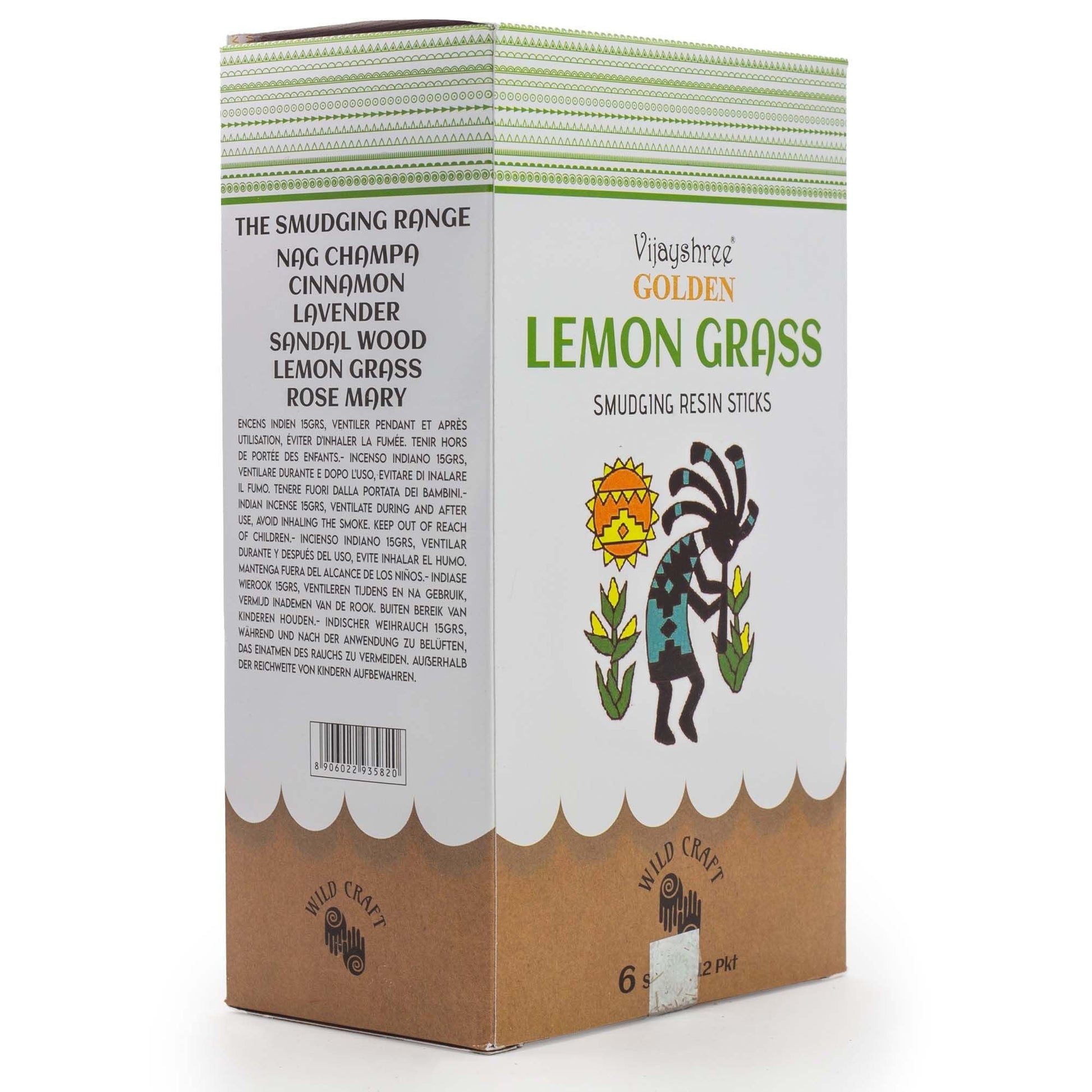 Golden Lemongrass Smudging Resin Sticks - 30g - Luna Panther