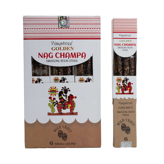 Golden Nag Champa Smudging Resin Sticks - 30g - Luna Panther alternate view