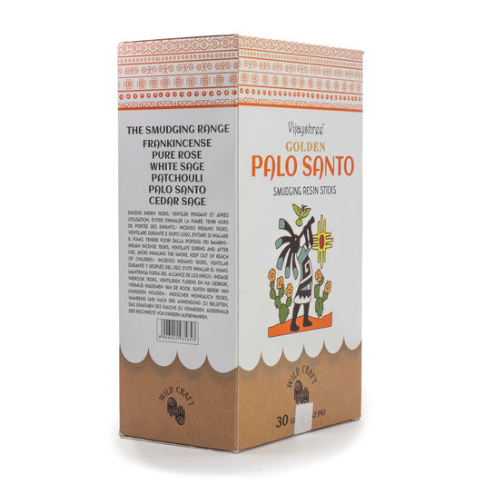 Golden Palo Santo Smudging Resin Sticks - 30g - Luna Panther alternate view