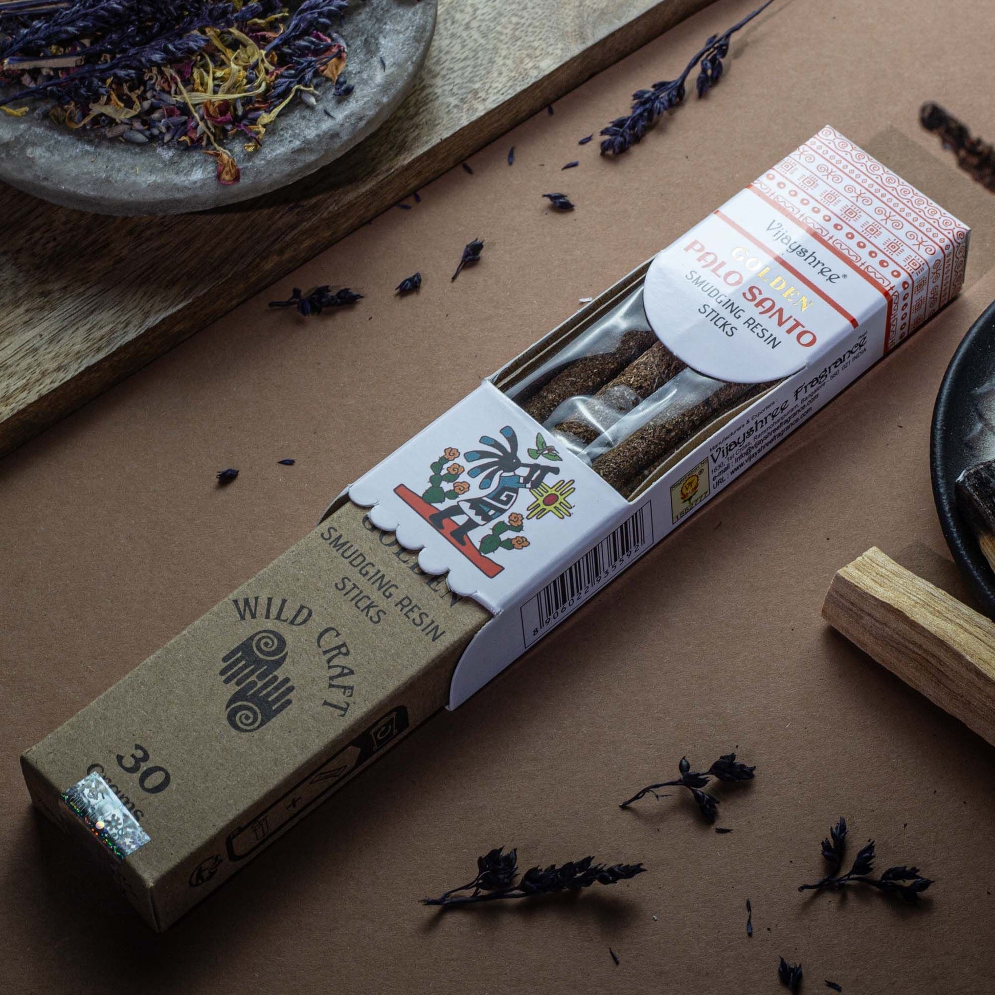 Golden Palo Santo Smudging Resin Sticks - 30g - Luna Panther