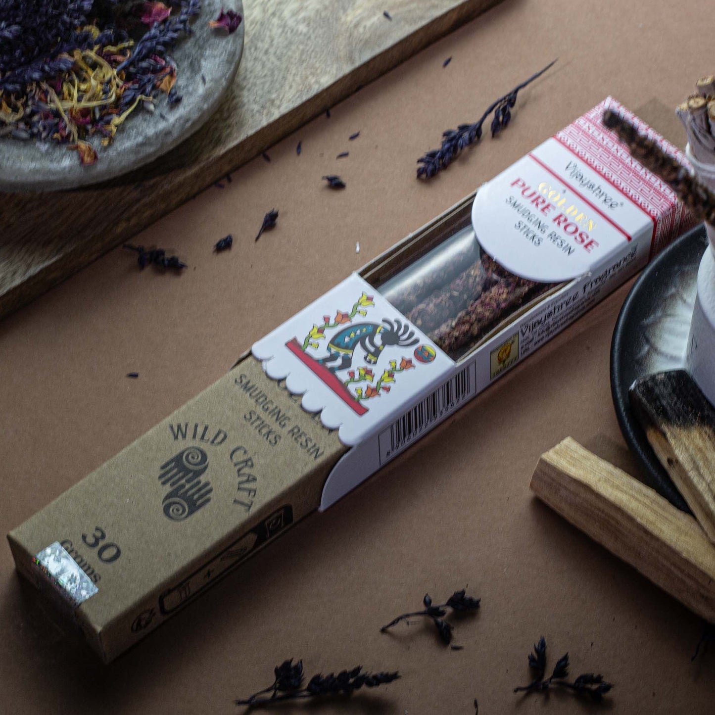 Golden Pure Rose Smudging Resin Sticks - 30g - Luna Panther