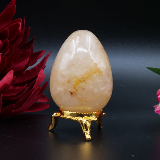 Golden Quartz Egg — 157 g (60×45 mm) - Luna Panther
