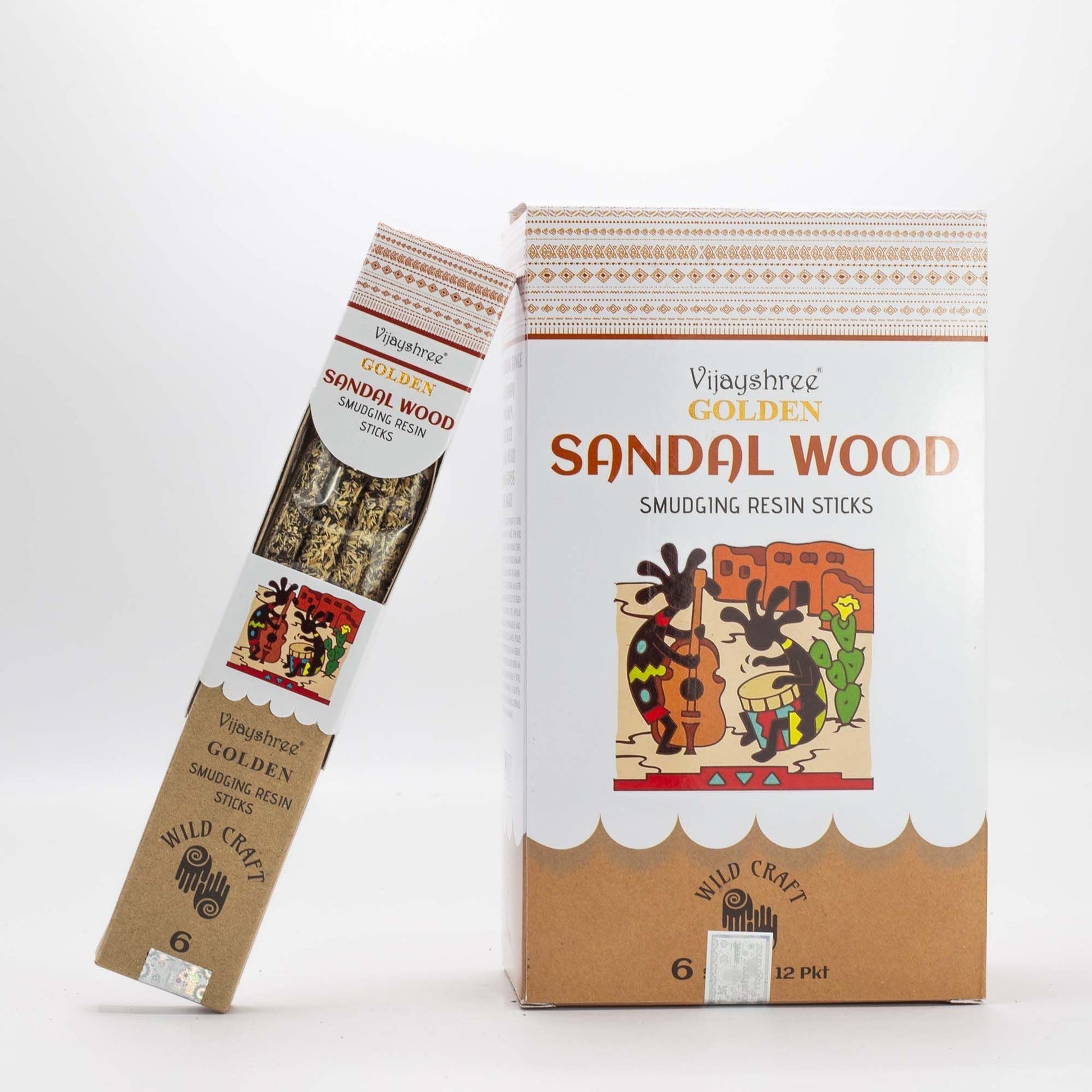 Golden Sandalwood Smudging Resin Sticks - 30g - Luna Panther