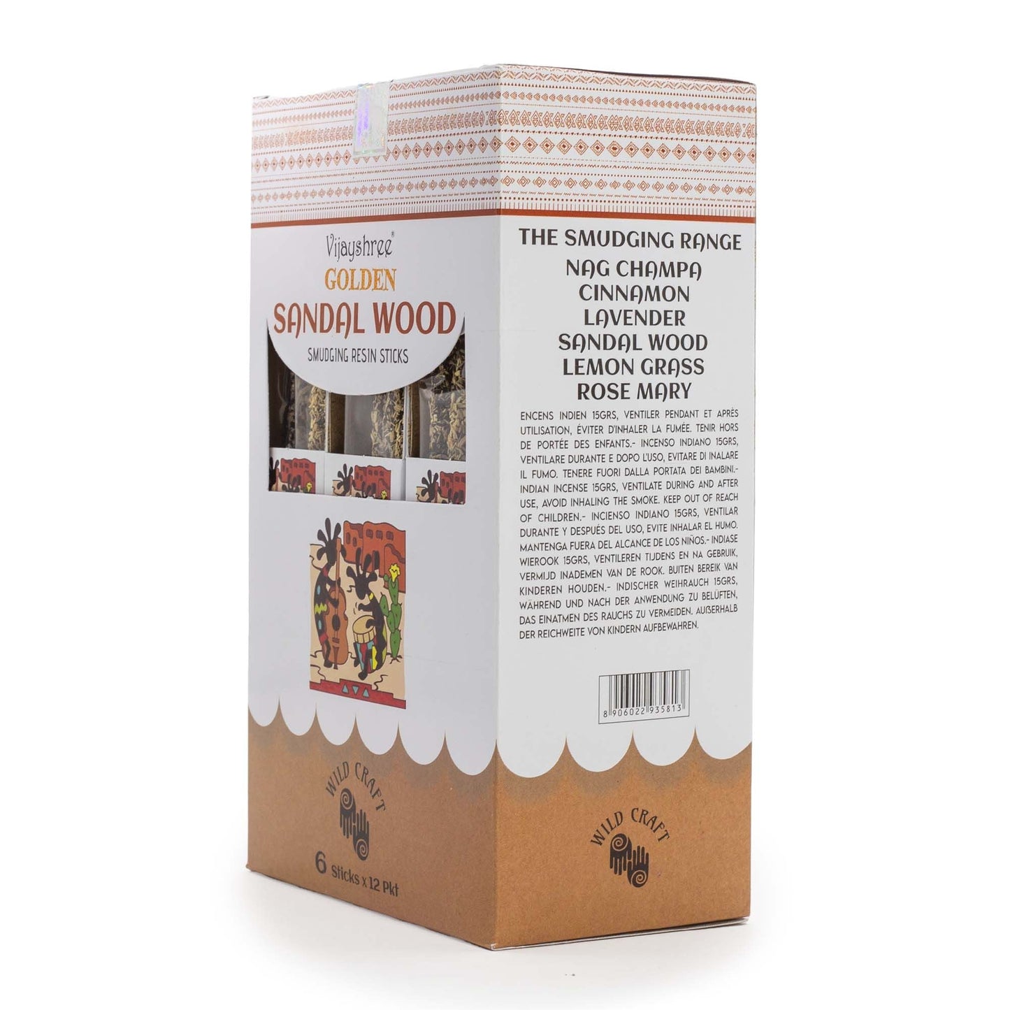 Golden Sandalwood Smudging Resin Sticks - 30g - Luna Panther