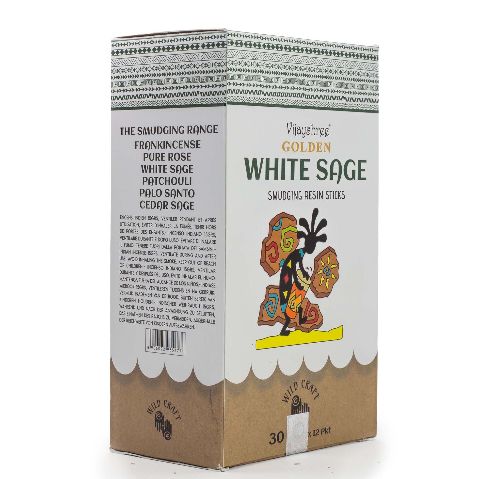 Golden White Sage Smudging Resin Sticks - 30g - Luna Panther