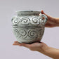 Greek Clay Plant Pot With Handles - Cream 15cm - Luna Panther