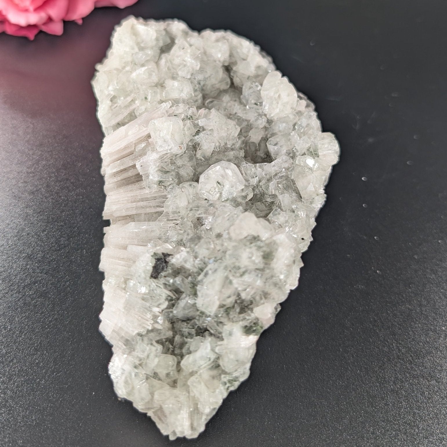 Polished Green Apophylite Stillbite 346G featuring natural patterning and unique variations - Luna Panther