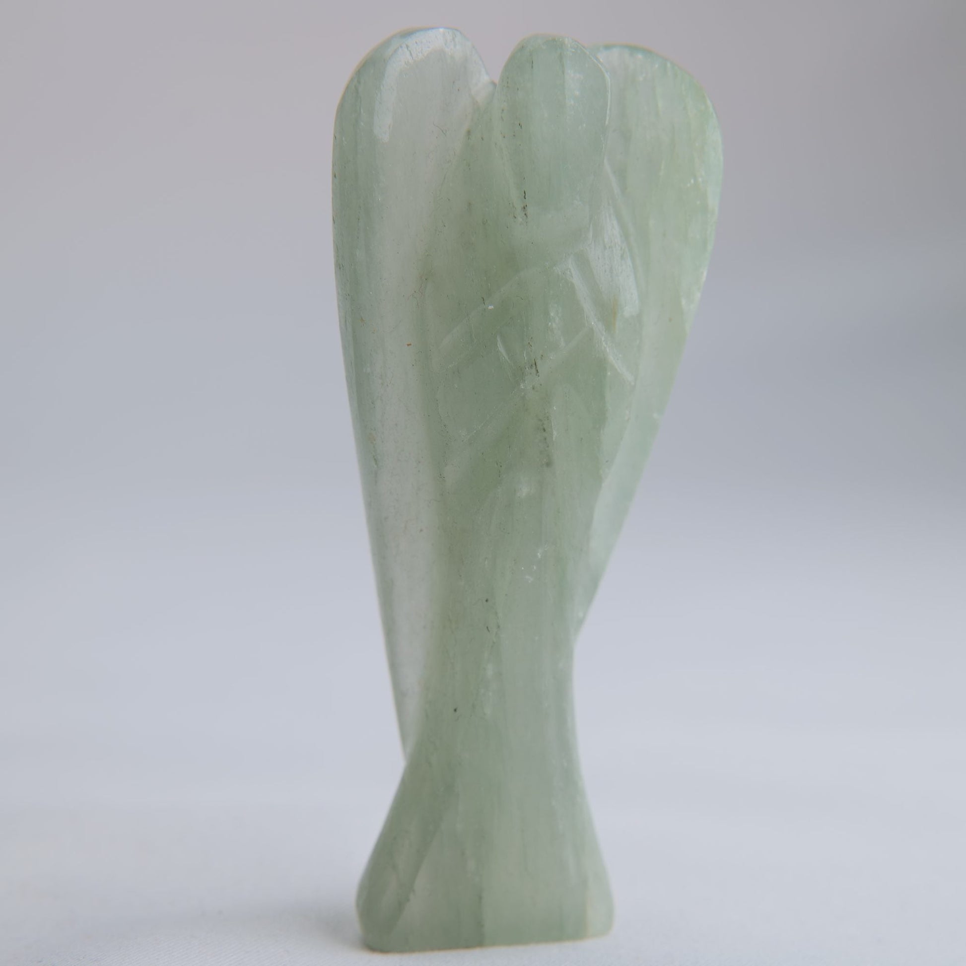 Green Aventurine Angel Carving 51g 80mm - Luna Panther