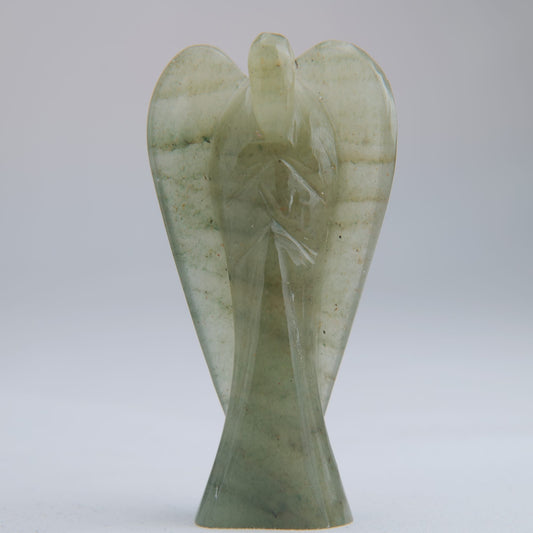 Green Aventurine Angel Carving 58g 80mm - Luna Panther