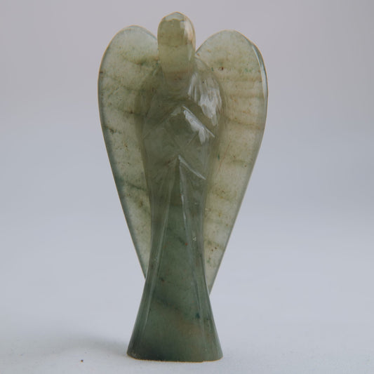Green Aventurine Angel Carving 62g 80mm - Luna Panther