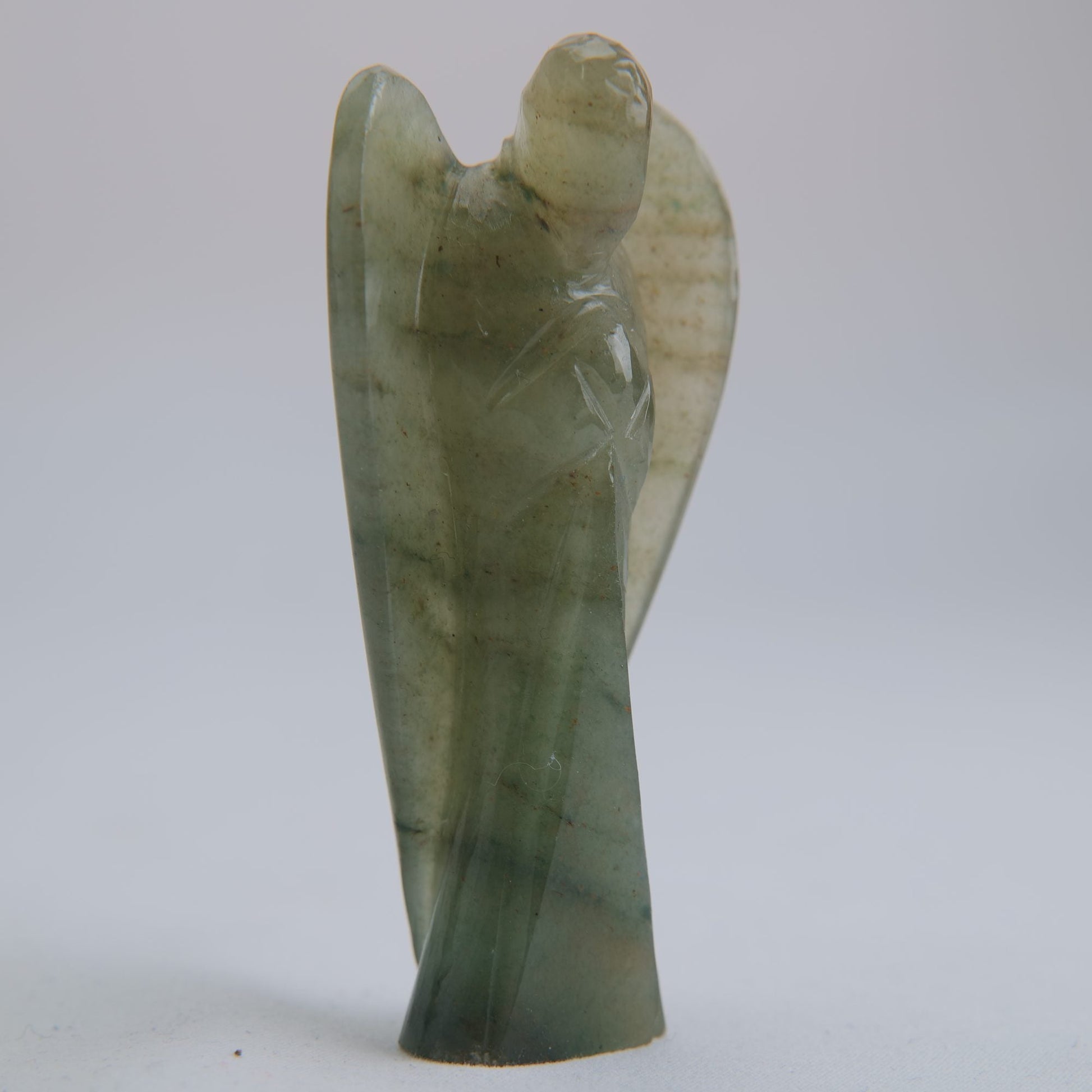 Green Aventurine Angel Carving 62g 80mm - Luna Panther