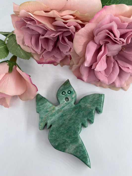 Polished Green Aventurine Ghost featuring green tone with subtle sparkle - Luna Panther