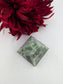 Polished Green Fluorite Pyramid 55Mm featuring banded green‑purple hues and glassy clarity - Luna Panther