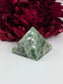 Polished Green Fluorite Pyramid 55mm featuring banded green‑purple hues and glassy clarity - Luna Panther