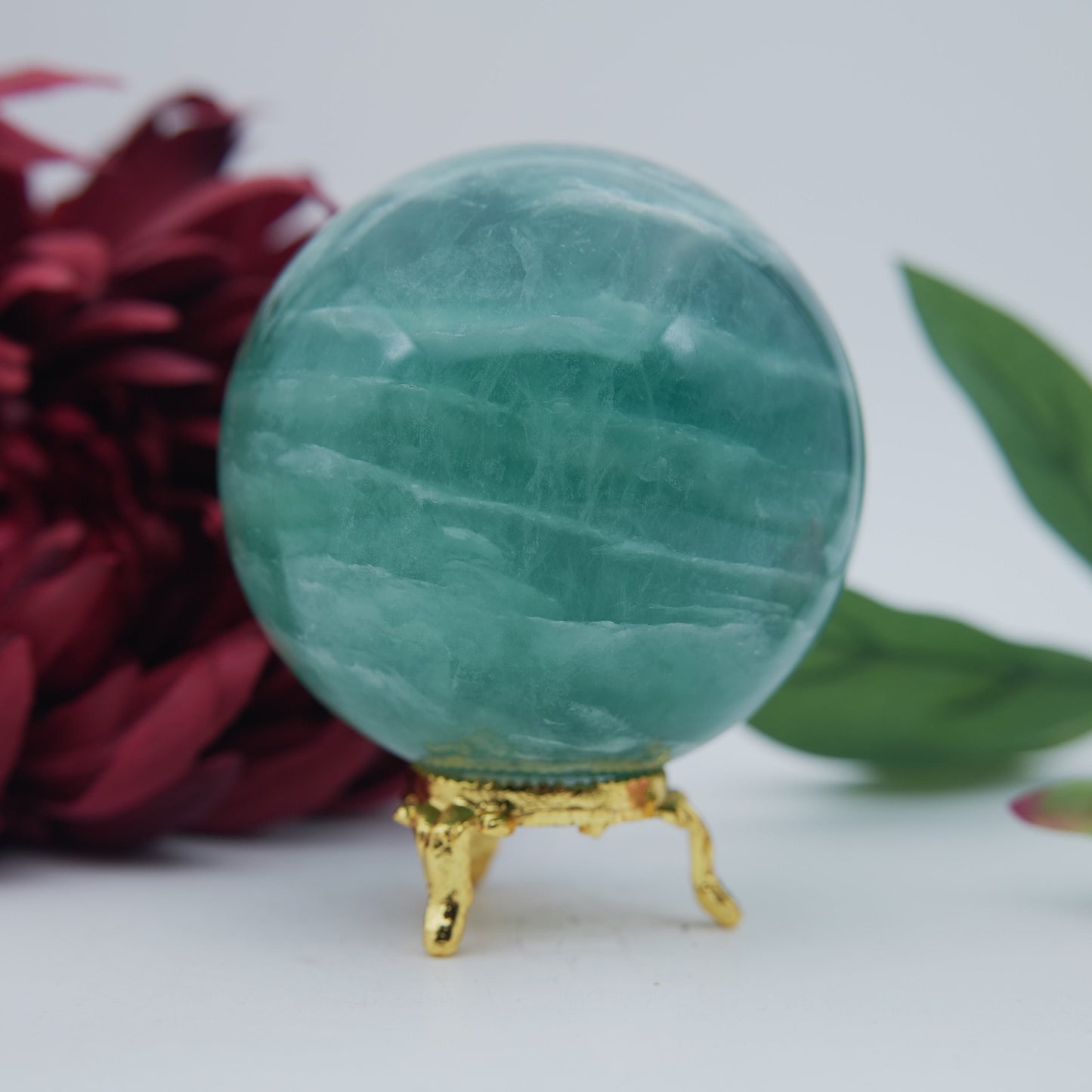 Green Fluorite Sphere 754g 76mm - Luna Panther