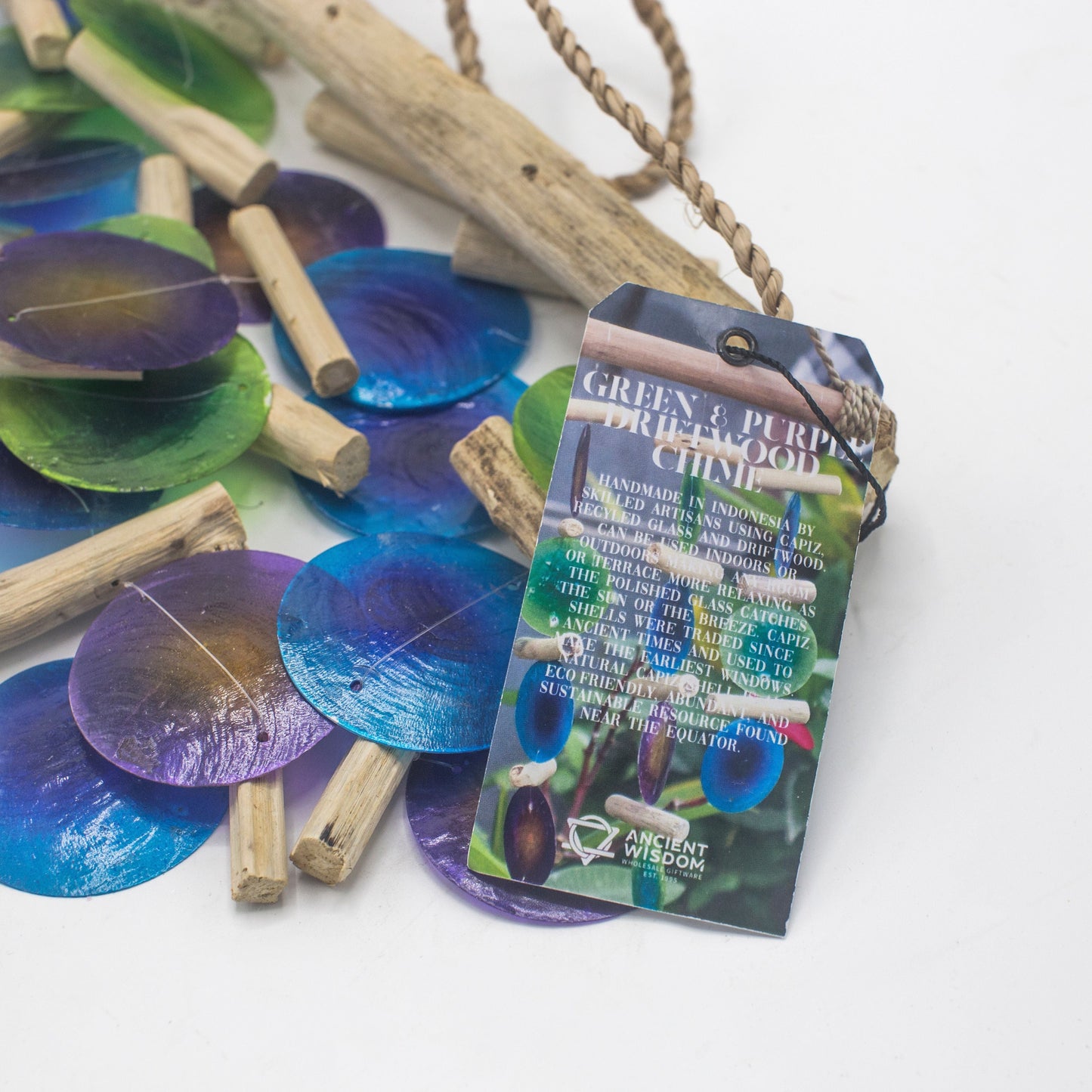 Green & Purple Driftwood Chime - Luna Panther