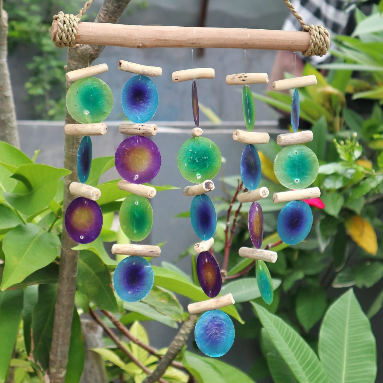 Green & Purple Driftwood Chime - Luna Panther
