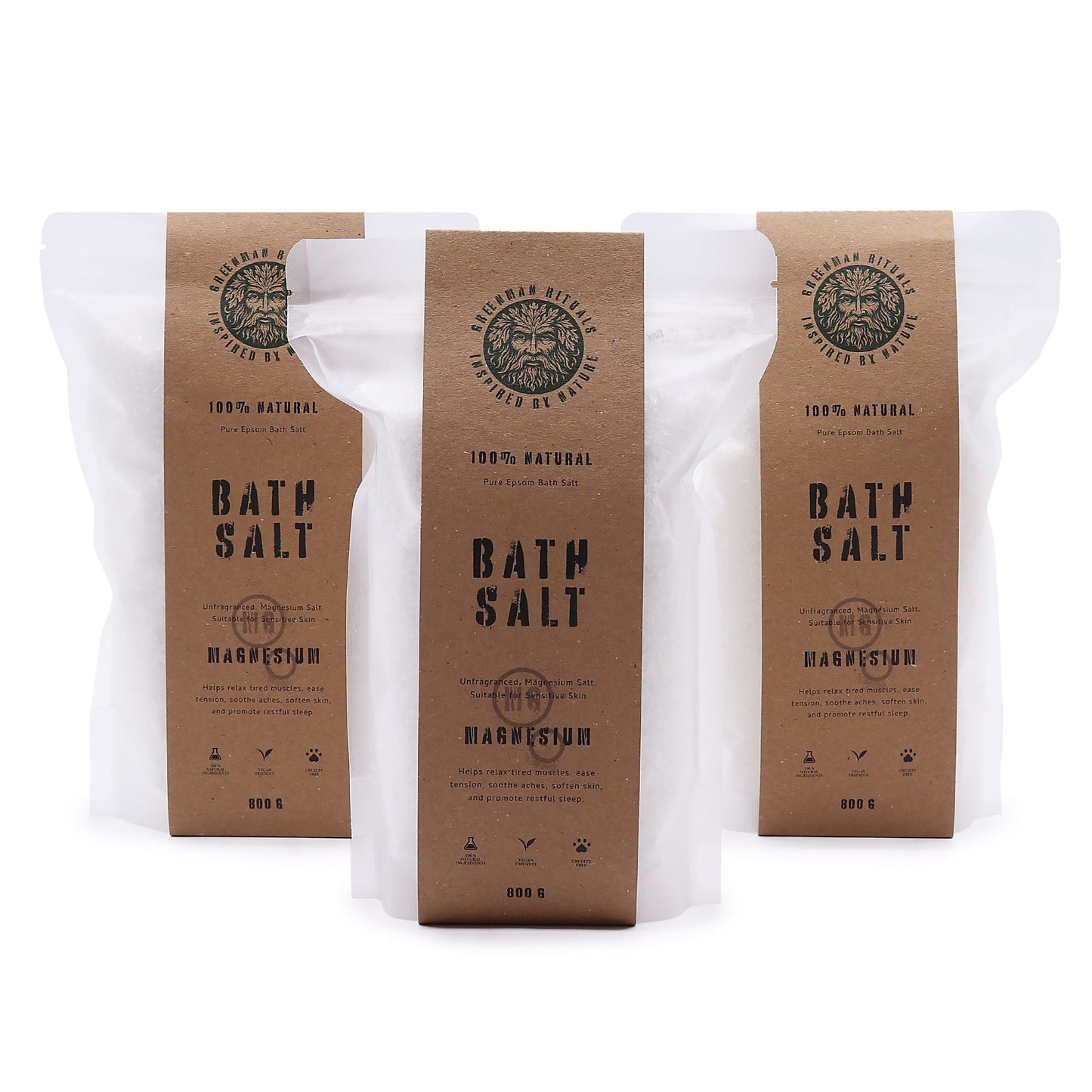 Greenman Rituals Magnesium Epsom Bath Salt - Pure Formula - Luna Panther