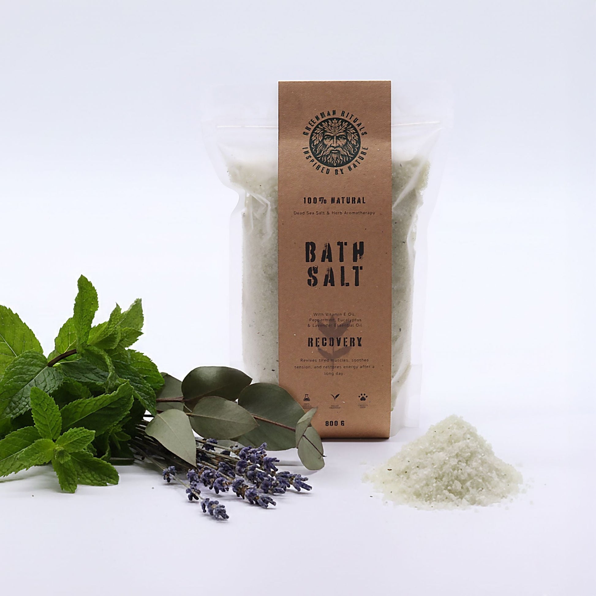 Greenman Rituals Menthol Aromatherapy Epsom Bath Salt - Recovery - Luna Panther