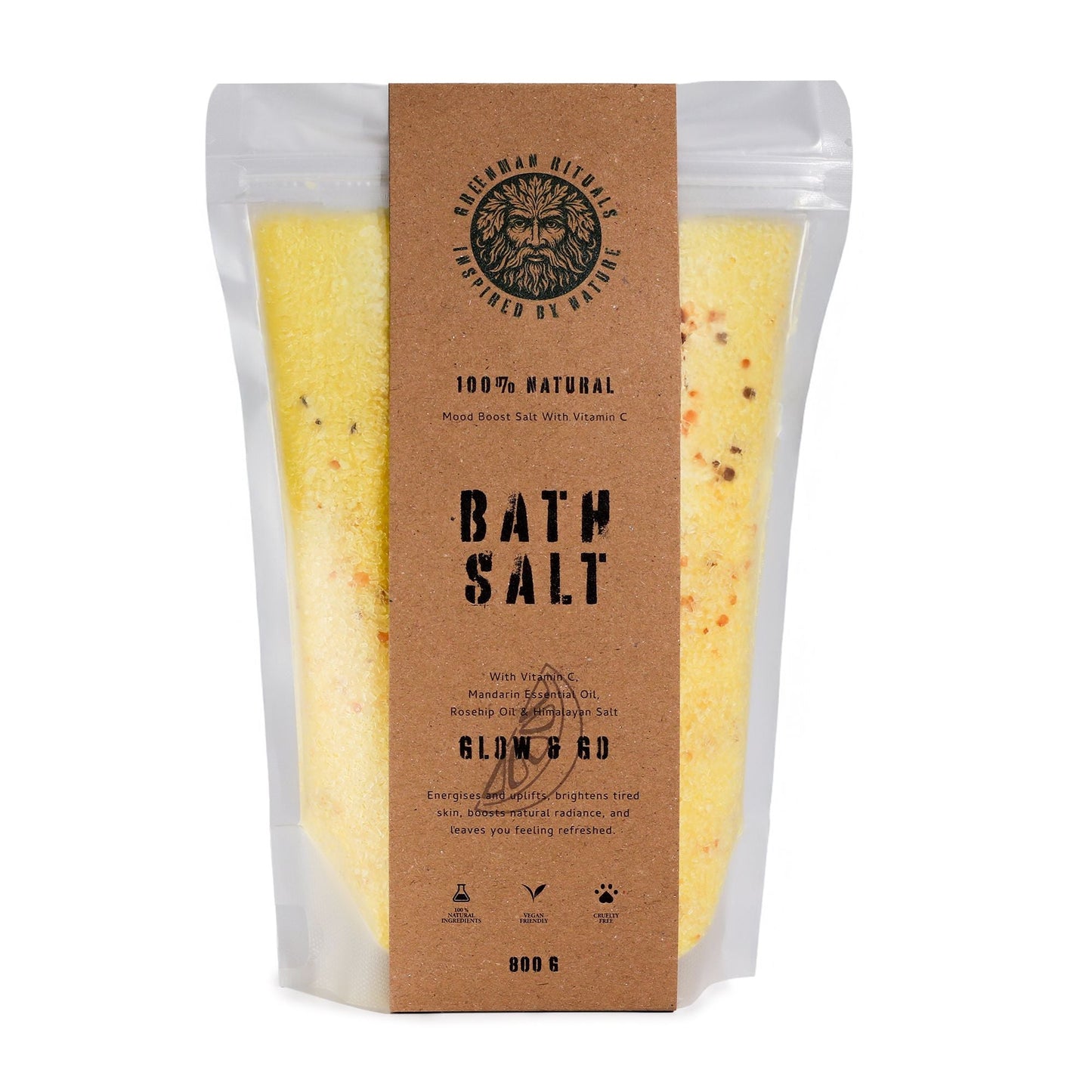 Greenman Rituals Vitamin C & Mandarin Epsom Bath Salt - Glow & Go - Luna Panther