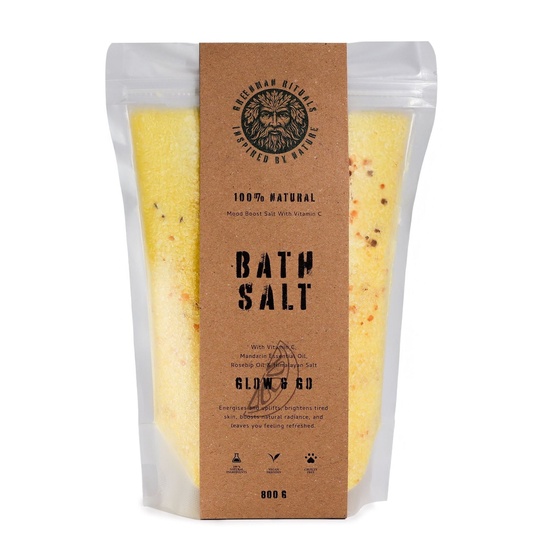 Greenman Rituals Vitamin C & Mandarin Epsom Bath Salt - Glow & Go - Luna Panther