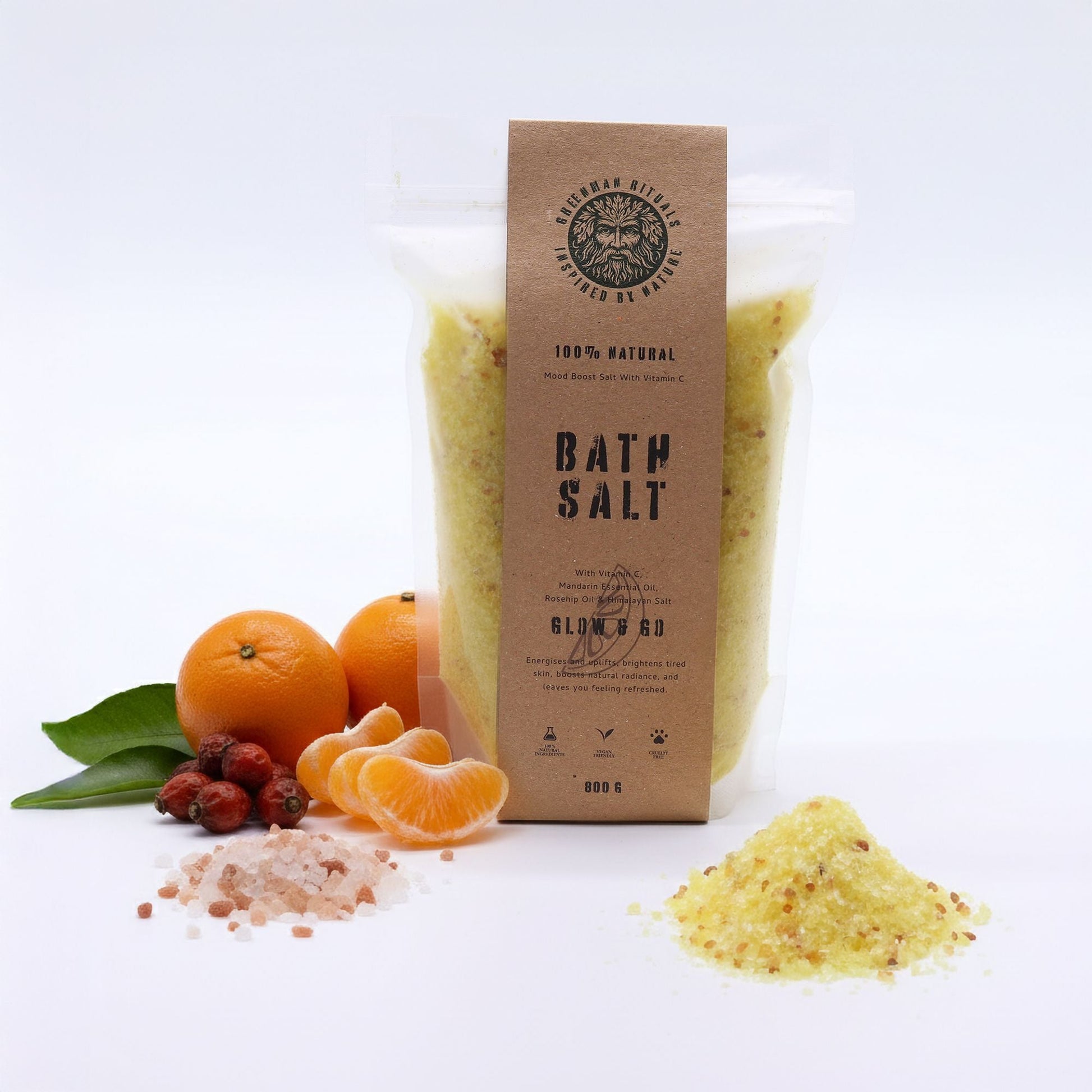 Greenman Rituals Vitamin C & Mandarin Epsom Bath Salt - Glow & Go - Luna Panther