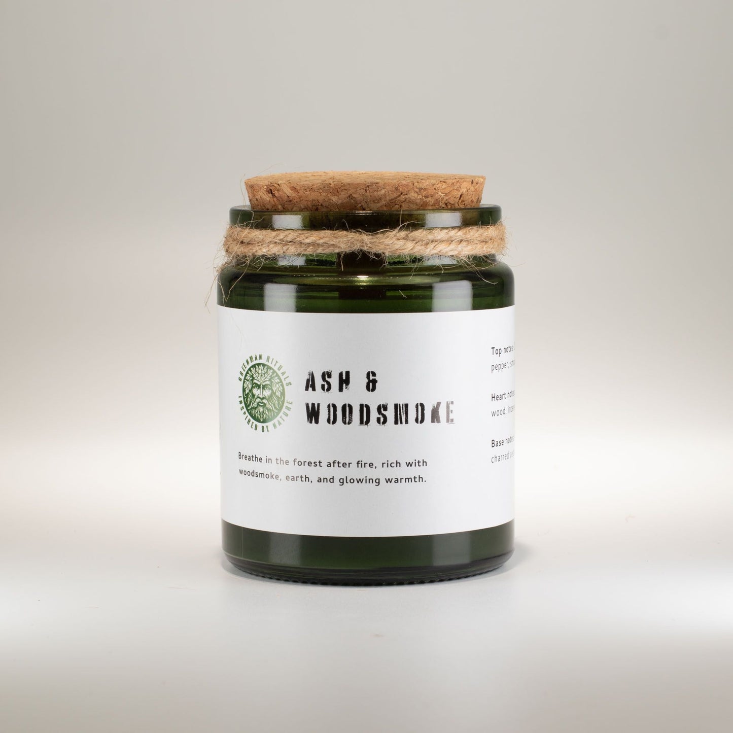 Greenman Woodwick Soy Candle - Ash & Woodsmoke - Luna Panther