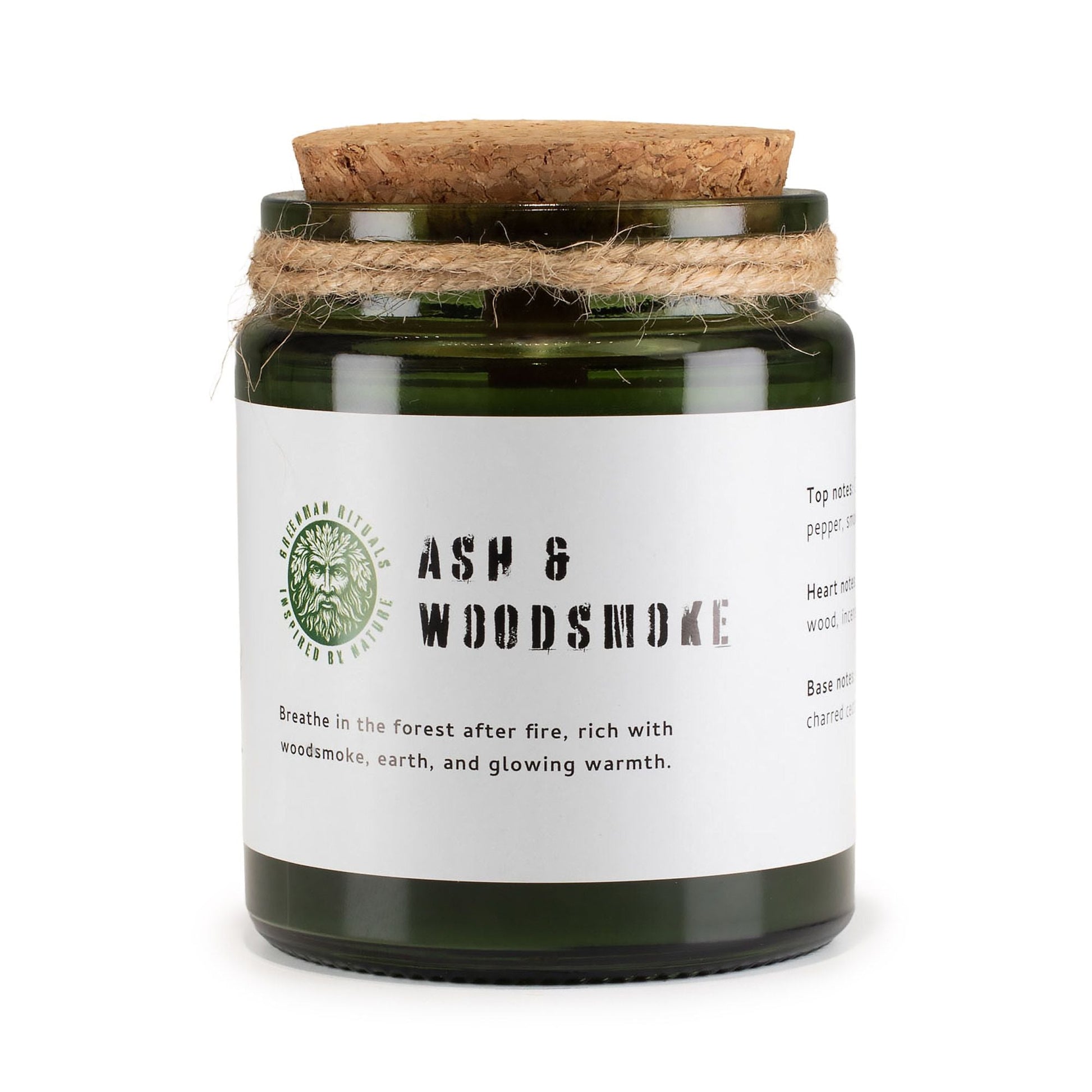Greenman Woodwick Soy Candle - Ash & Woodsmoke - Luna Panther