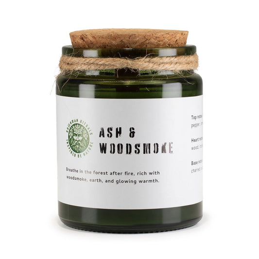 Greenman Woodwick Soy Candle - Ash & Woodsmoke - Luna Panther