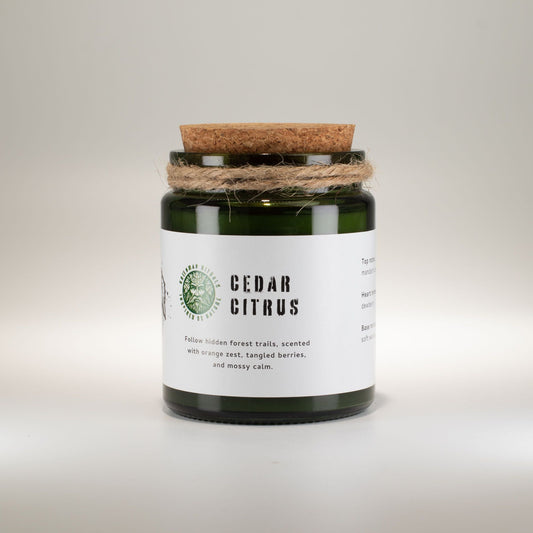 Greenman Woodwick Soy Candle - Cedar Citrus - Luna Panther alternate view