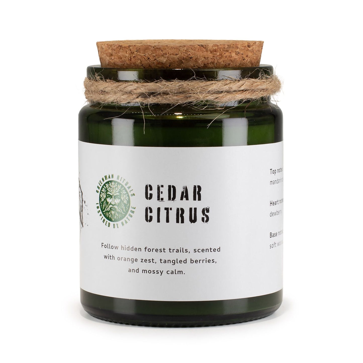 Greenman Woodwick Soy Candle - Cedar Citrus - Luna Panther