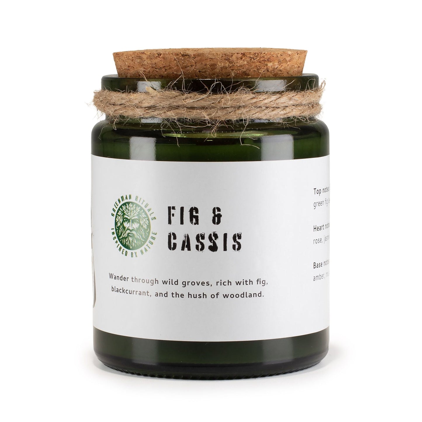 Greenman Woodwick Soy Candle - Fig & Cassis - Luna Panther