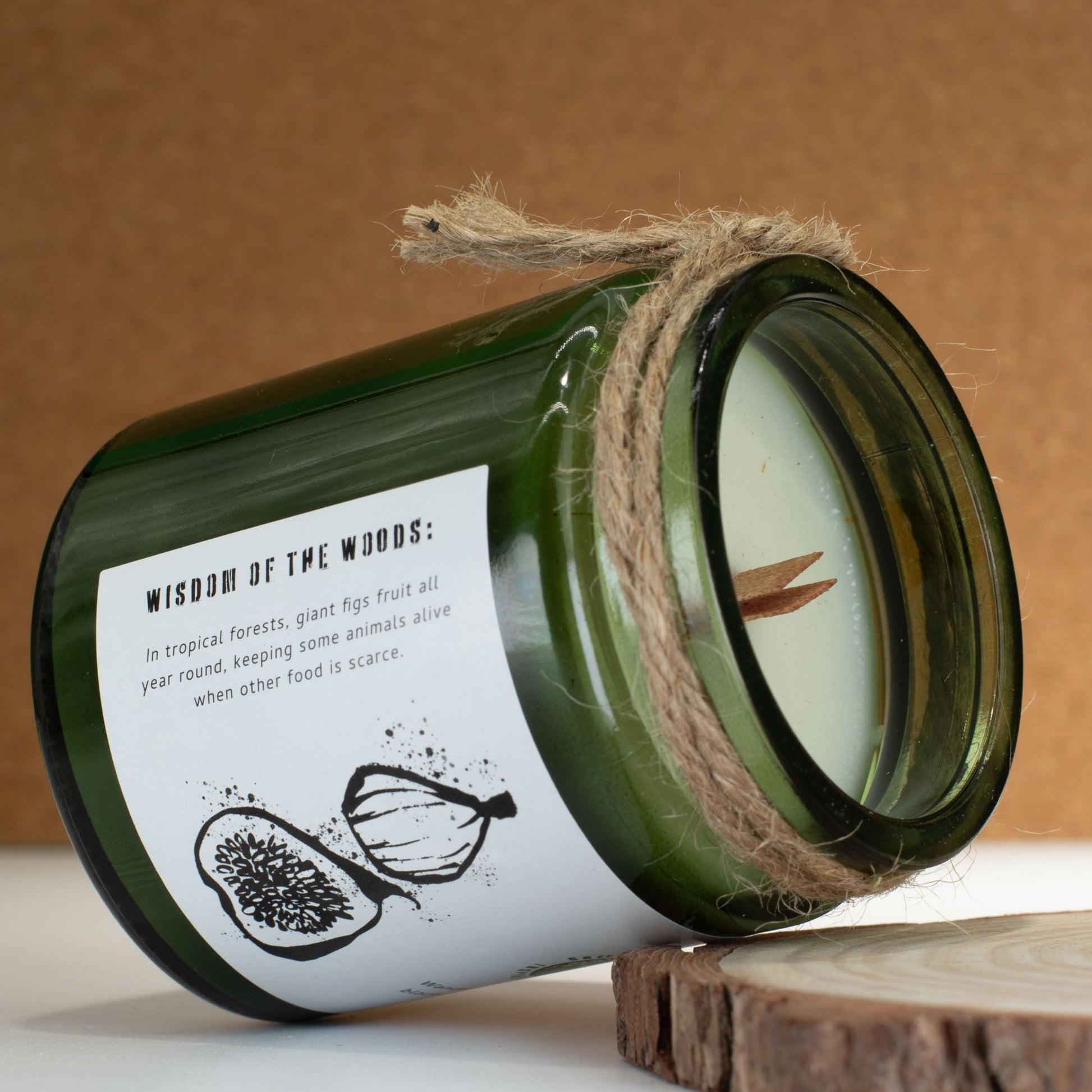 Greenman Woodwick Soy Candle - Fig & Cassis - Luna Panther