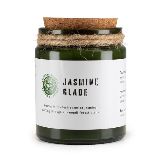 Greenman Woodwick Soy Candle - Jasmine Glade - Luna Panther