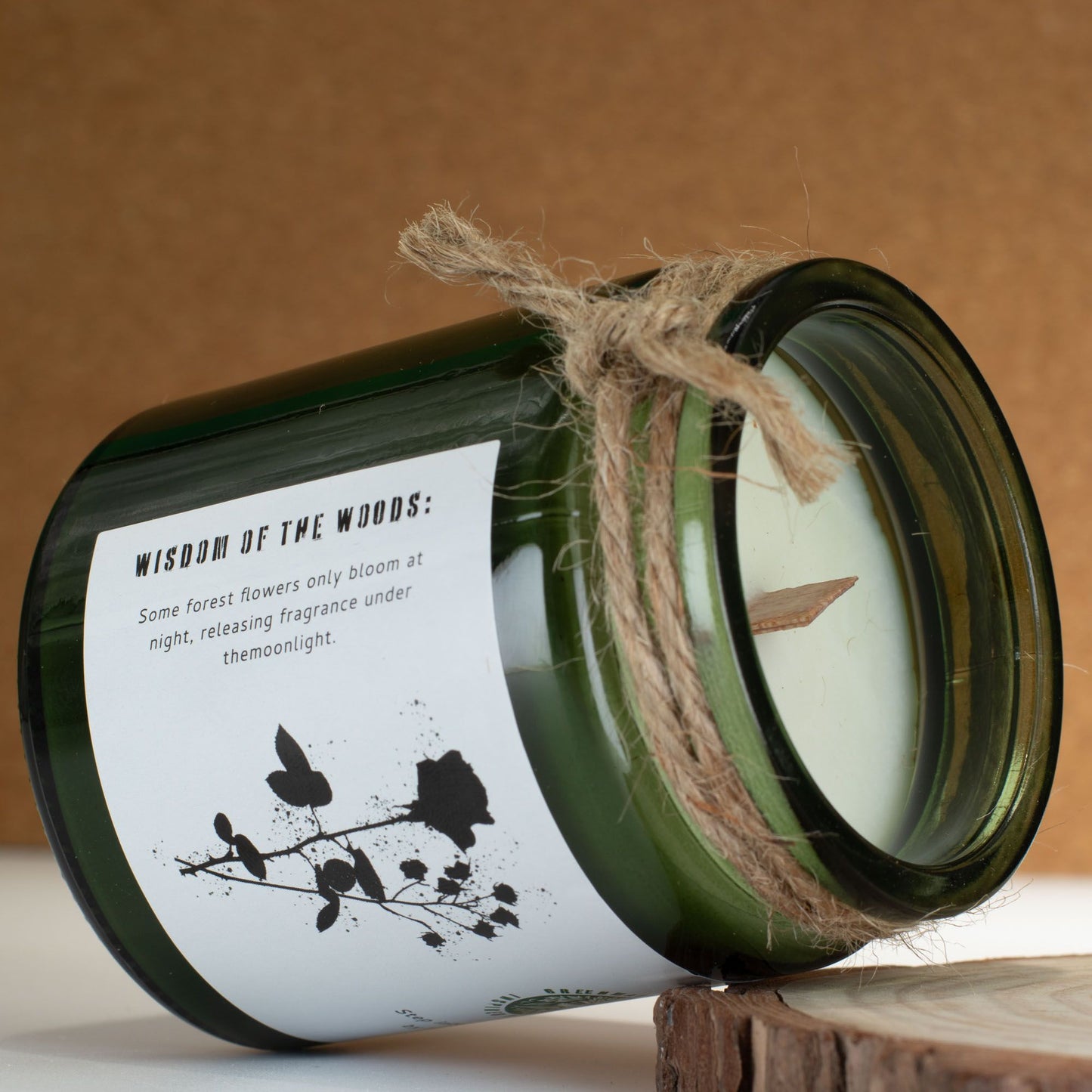 Greenman Woodwick Soy Candle - Midnight Rose - Luna Panther