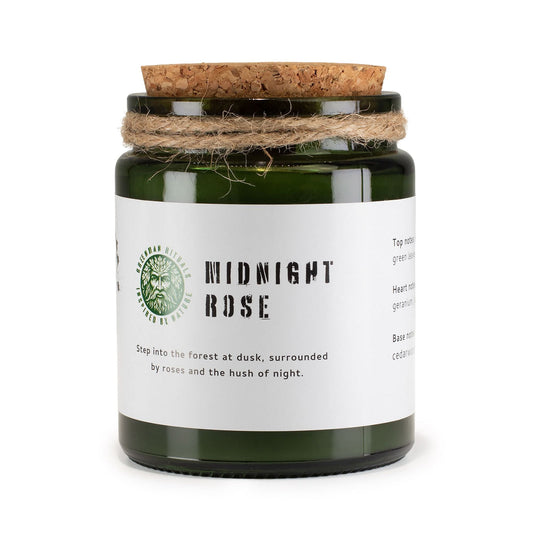 Greenman Woodwick Soy Candle - Midnight Rose - Luna Panther alternate view