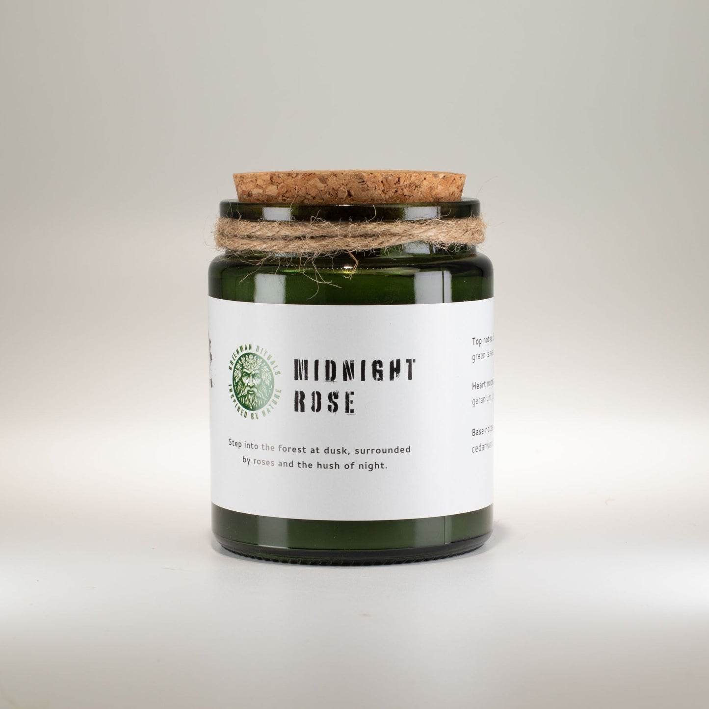 Greenman Woodwick Soy Candle - Midnight Rose - Luna Panther